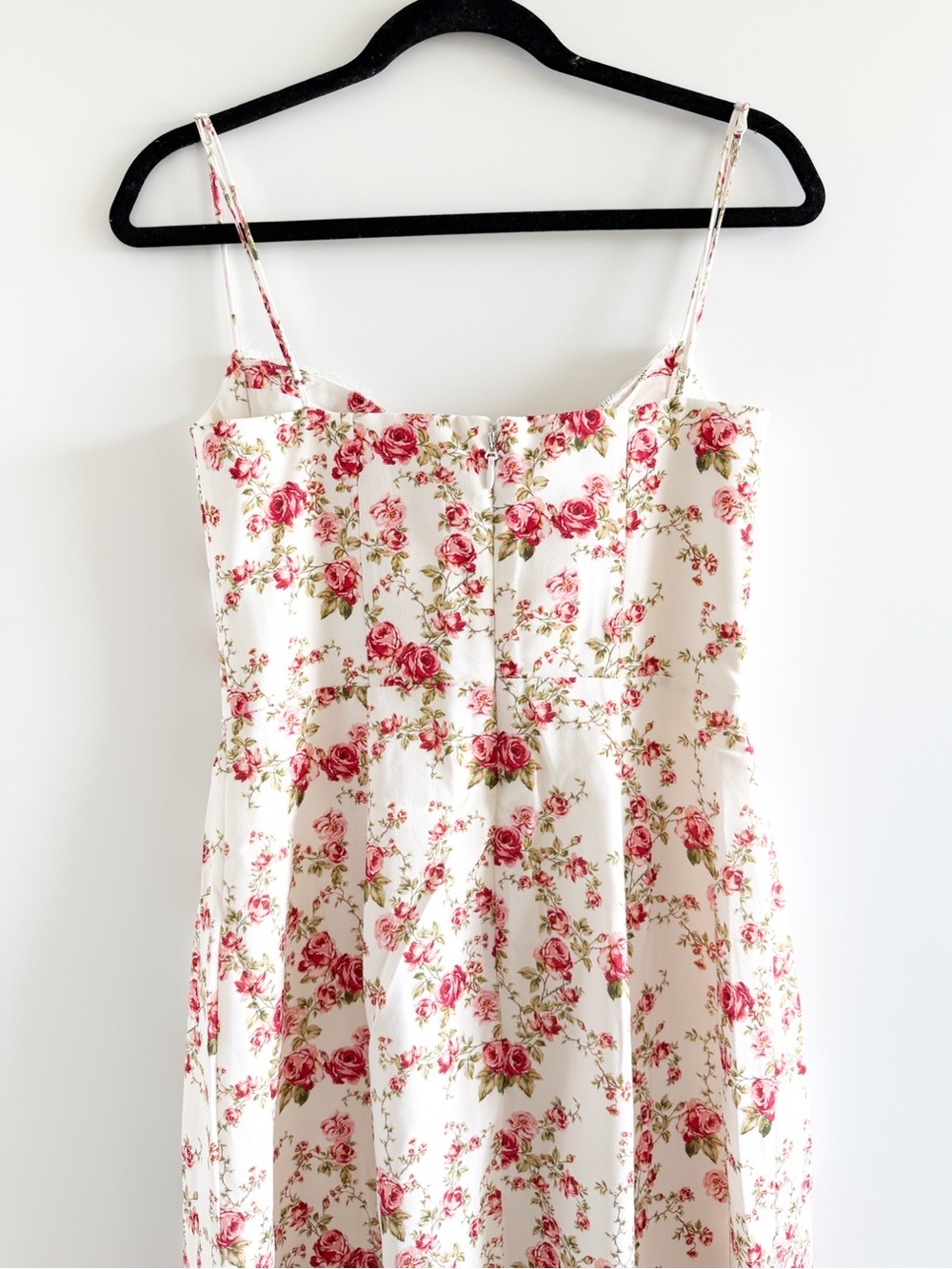House of CB Cream Midi Slip Dress Rose Print - Picture 12 of 16
